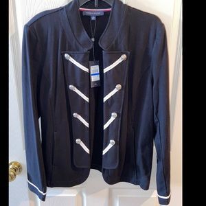 NWT Black Tommy Hilfiger Military Syle Jacket
